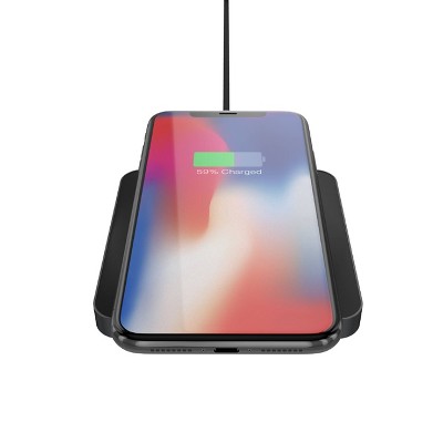 Just Wireless 10W Qi Wireless Charging Pad with 4&#39; TPU Charging Cable - Black