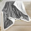 Plazatex Corduroy Faux Faux Lambskin Reverse Throw Blanket - 50x60", Grey - 2 of 4