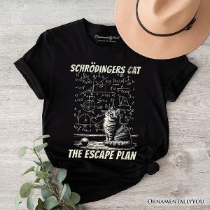 Schrödinger’s Cat The Escape Plan Physics Humor T-Shirt, Funny Science Nerd Tee | OrnamentallyYou - 1 of 4