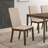 Simple Relax Set of 2 Dining Side Chairs in Walnut and Latte - 2 of 4