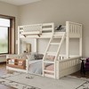 TIRAMISUBEST Twin XL/ Full XL/ Queen over Queen Size Kids Bunk Bed Frame with Pegboard Storage Box and Built-in Bookshelf - 2 of 4