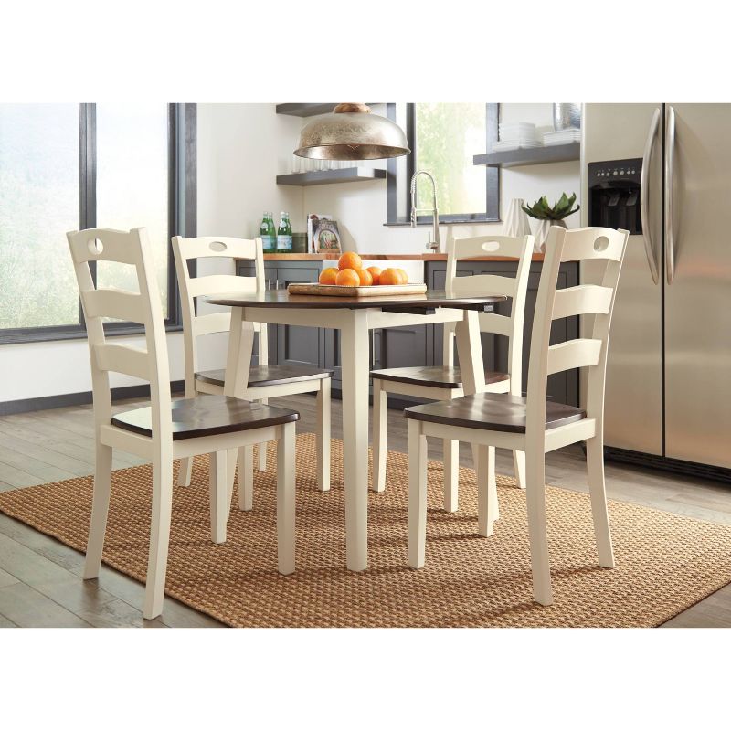 Set of 2 Woodanville Dining Room Side Chair White/Brown - Signature Design by Ashley, 6 of 7