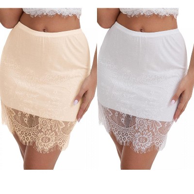 INSPIRE CHIC Women's Anti-Static Above Knee Half Slip Solid
