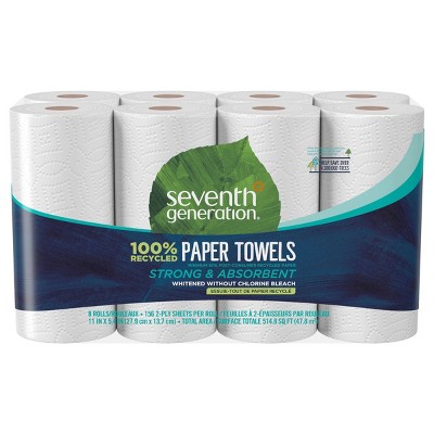 Seventh Generation 100% Recycled Paper Towels - 8 Rolls