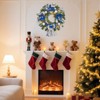 Pre Lit Christmas for Front Door, 24 In Christmas Wreath with Ball Ornaments, Berries for Door Wall Window Fireplace, Indoor Outdoor Xmas Decor - 3 of 4