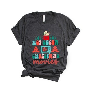 Simply Sage Market Women's Retro Hot Cocoa Mug And Christmas Movies Short Sleeve Graphic Tee - 1 of 4