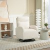 Modern Corduroy Swivel Glider Rocking Chair Upholstered Swivel Accent Armchair With Side Pocket Rocking Chair For Nursery-Cuddlewood - 2 of 4