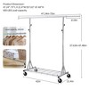 LIVAREEmlen Heavy Duty Clothing Rack 600LBS Rolling Clothes Racks for Hanging Clothes, Commercial Garment Rack Collapsible ＆ Portable with Wheels - 2 of 4