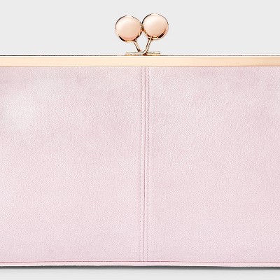 A New Day Suede Kiss Lock Clutch Bag - A New Day™ Light Pink — фото 5