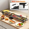 Costway 35" Extra Large electric Teppanyaki Grill with Adjustable Temperature Thermostats and Drip Tray - 4 of 4