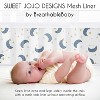 Sweet Jojo Designs + BreathableBaby Boy, Girl, Unisex/Gender Neutral Breathable Mesh Crib Liner Pad Moon Stars Bear Collection Blue Gold and White - 3 of 4