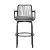 Christopher Knight Home Alvis 29" Outdoor Modern Woven Rattan and Iron Bar Stools (Set of 2) - 4 of 4