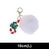 Unique Bargains Christmas Keychain with Double Ring and Lobster Clasp Alloy Plush 1 Pc - 2 of 4