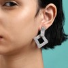 SOHI Women's Crystal Silver Party Drop Earrings - 3 of 4