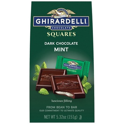 Ghirardelli Squares Dark Chocolate Mint Dark Chocolate with Mint Filling 5.32 oz