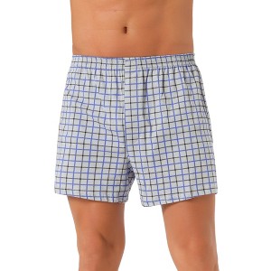 INSPIRE CHIC Men's Classic Elastic Waistband Plaid Pattern Boxer Shorts - 1 of 4