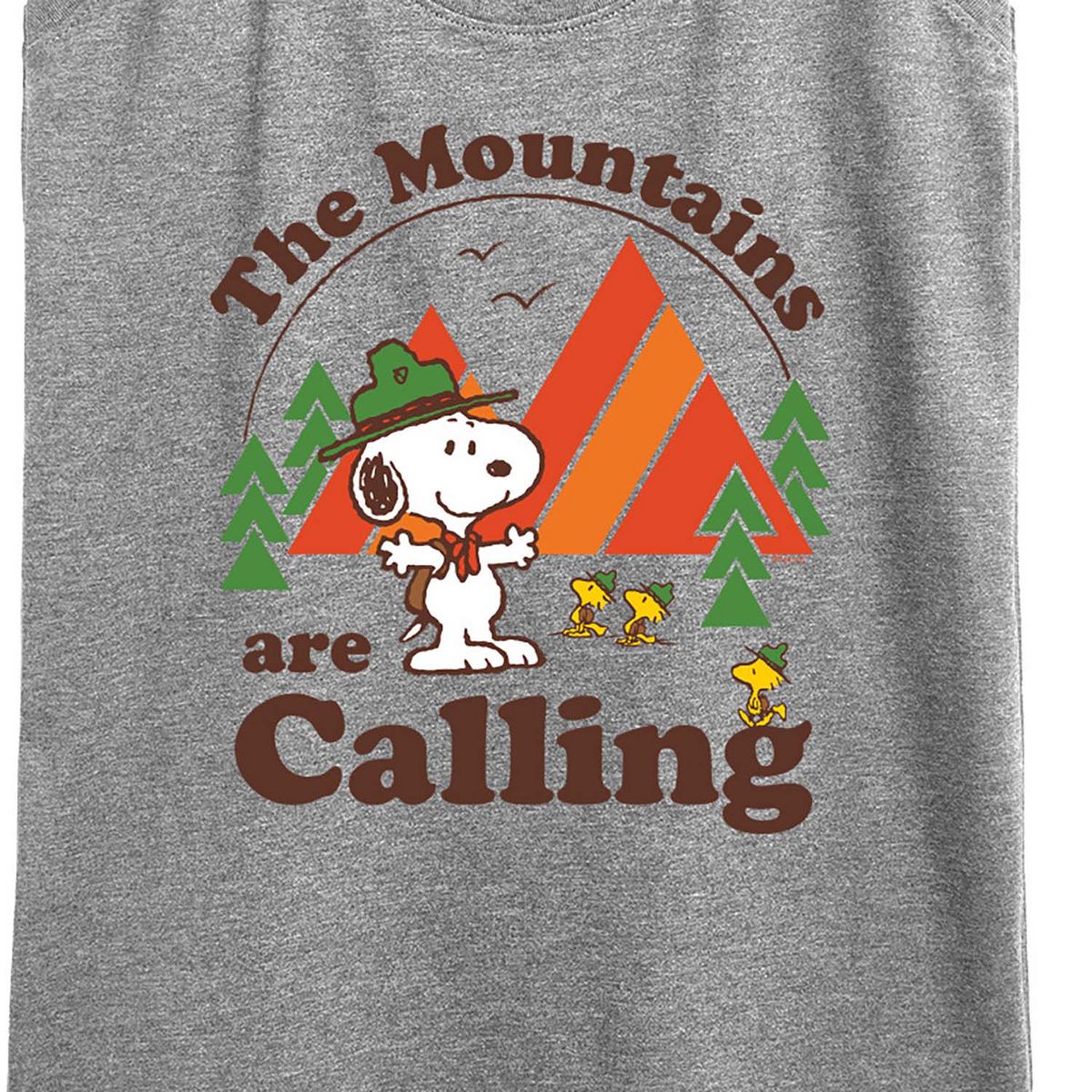 Women's - Peanuts - Mountains Are Calling Graphic Racerback Tank - thumbnail 2