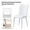 NicBex Modern PU Leather Upholstered Armless Set of 2/4 Dining Chairs with Metal Legs,Minimalist Office Chairs,Living Room Side Chairs - 4 of 4