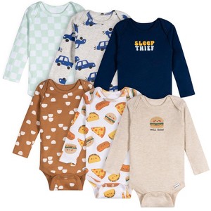 Onesies Brand Baby Boys' 6-Pack Long Sleeve Onesies Bodysuits - 1 of 4