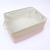 Unique Bargains Fabric Collapsible Storage Organizer Basket with Handles - 3 of 4