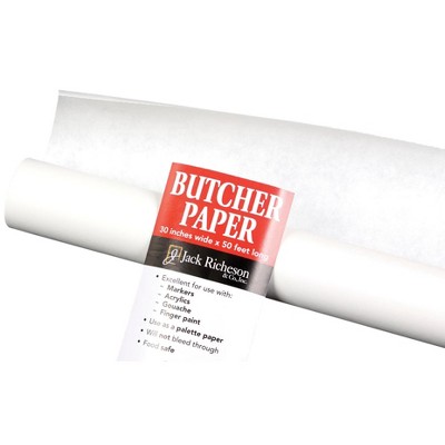 Jack Richeson Butcher Paper Roll, 30 Inches x 50 Feet, White