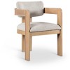 Meridian Furniture,Sacha Beige Linen Textured Fabric Upholstered Dining Chair, Set of 2 - 2 of 4