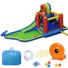 Tangkula Inflatable Bounce House Slide Splash Pool Climbing Wall Park w/ Blower - 3 of 4