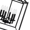 6-Light Matte Black Lantern Geometric Pendant - 4 of 4