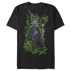 Men's Sleeping Beauty Maleficent Dot Portrait T-Shirt - 1 of 4