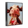 Stupell Industries Baby Cow Milk Box Carton Farm Portrait Framed Giclee Art, Black, 24" x 30" - 2 of 4