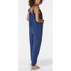 Women's Tassel Tie Shoulder Jumpsuit - bobi - 3 of 4