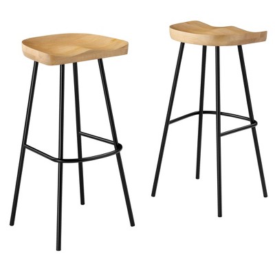 Modway Concord Backless Wood Bar Stools - Set of 2