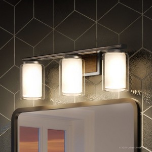 Urban Ambiance Luxury Contemporary Bath Vanity Light,  7.75"H x 24"W,  Brushed Nickel Finish, UHP3180 - 1 of 4