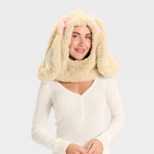 Adult Snood Bunny Halloween Costume Headwear - Hyde and EEK! Boutique™ Light Brown - 1 of 3