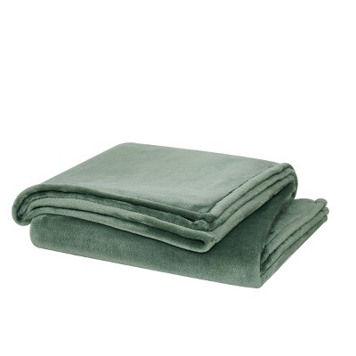 Small discount green throw