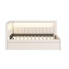 YOOCOZZ Twin Size Wood Upholstered Platform Bed with Linen Backrest and Twin Trundle - 2 of 4
