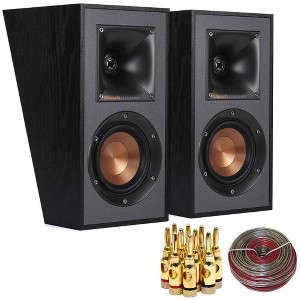 Klipsch R-41SA Dolby Atmos High Performance Elevation Surround Set w Banana Plugs & Wire - 1 of 4