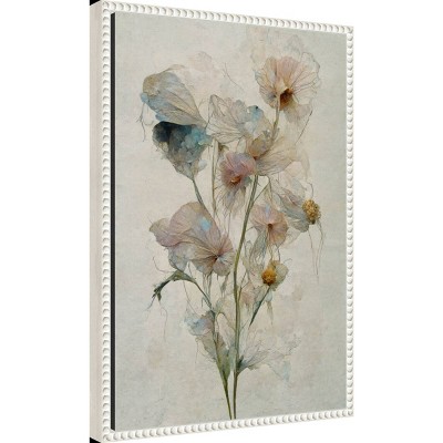 Ethereal Botanical Beaded Framed Canvas Wall Art