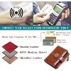 Hachikiko Small Bifold Wallet - Vegan Leather RFID Blocking Card Holder with Zipper Coin Pocket, Compact & Roomy,Brown - 4 of 4