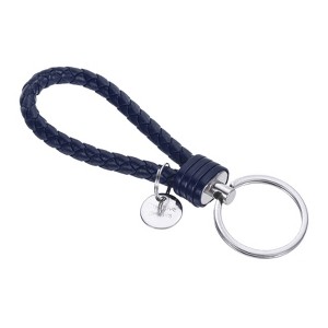 Unique Bargains Braided PU Leather Keychain with Stainless Steel Key Ring - 1 of 3