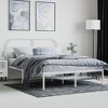 vidaXL Metal Bed Frame with Headboard White 59.8 in.x78.7 in. - 3 of 4
