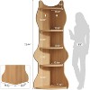 Tribesigns 5-Tier Corner Shelf, 72" Tall Corner Bookshelf with Cat-Shape, Modern L-Shaped Bookcase, Organizer for Bedroom, Living Room,Brown - 2 of 4