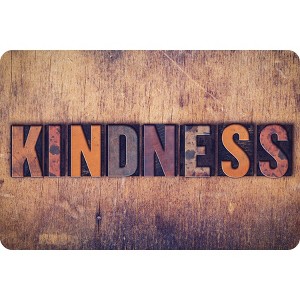 Ashley Productions® The Original Fun Mat™, Welcome Mat, 15.5" x 23.5", Kindness Letterpress - 1 of 1
