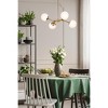 Urban Ambiance Luxury Minimalist Indoor Chandelier,  12''H x 16-1/2"W x 26-1/4''D,  Brushed Bronze Finish, UHP4621 - 2 of 4
