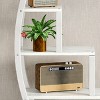 5 Tier Round Plant Stand - Metal Garden Plant Holder Half Moon Flower Shelf Rack With 4 Hanging Hooks - 3 of 4