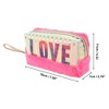 Unique Bargains Women's Portable Vertical Stripes LOVE Makeup Bag 1 Pc - 2 of 3