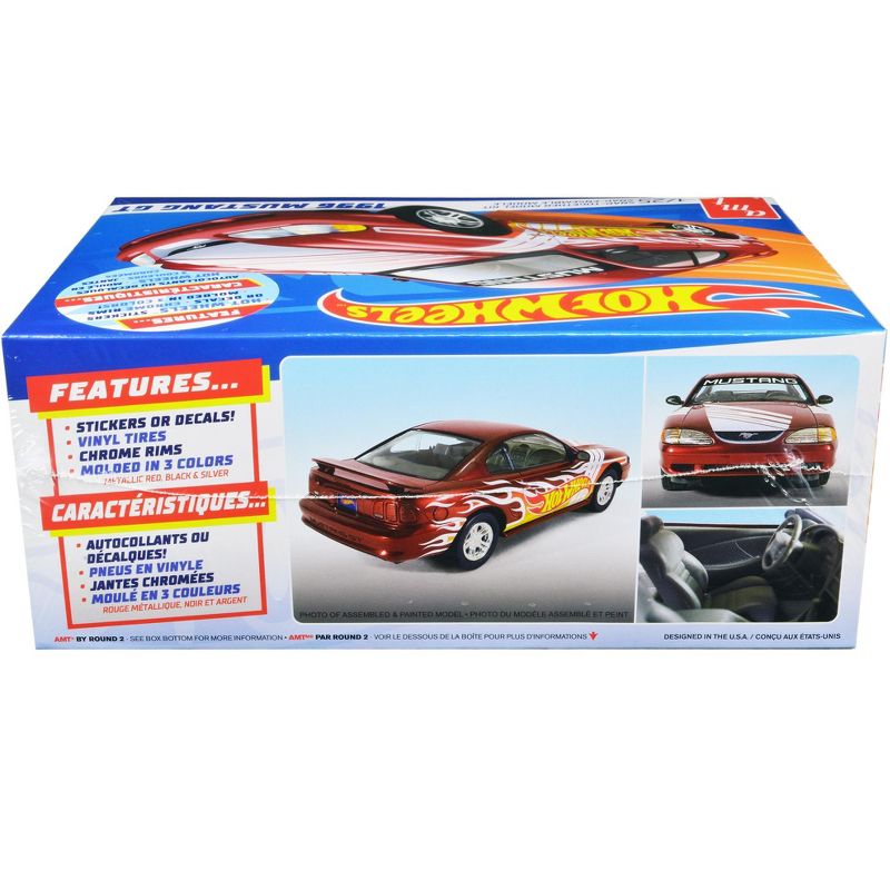Skill 1 Snap Model Kit 1996 Ford Mustang GT "Hot Wheels" 1/25 Scale Model by AMT, 2 of 5