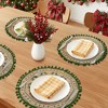 REGALWOVEN Round Farmhouse Placemats Set of 6 Placemats for Dining Table Decor Indoor Outdoor Washable Kitchen Table Mat Wipe Clean - 2 of 4