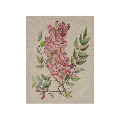 Set of 3 Linen Botanicals Printed Canvas Wall Art
