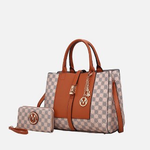 MKF Collection Yuliana Women’s Circular Print Satchel Bag with Wallet by Mia K - 1 of 4